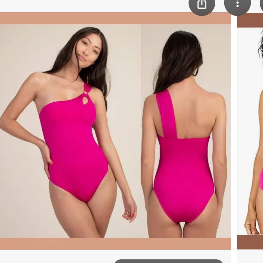 Trina Turk Black One-Shoulder One Piece Swimsuit - Picture 6 of 10